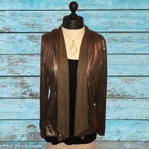 Soft Metallic Gold / Tan Cardigan Jacket